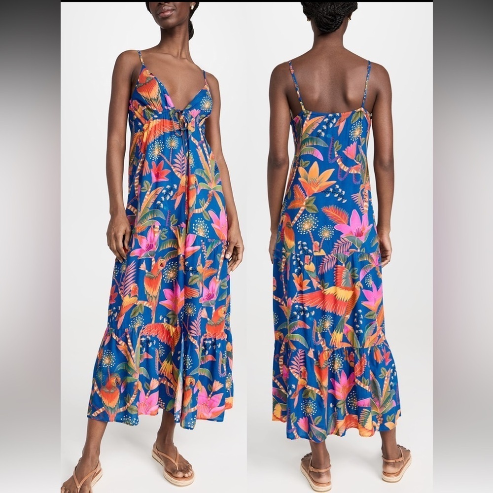 NEW FARM RIO Macaw Party Cover Up Maxi Dress sz M